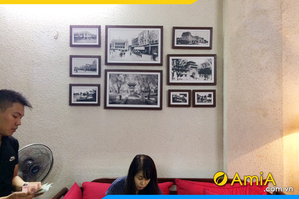 hình ảnh Bộ Tranh đen trắng treo khách sạn nhiều tấm AmiA 1559