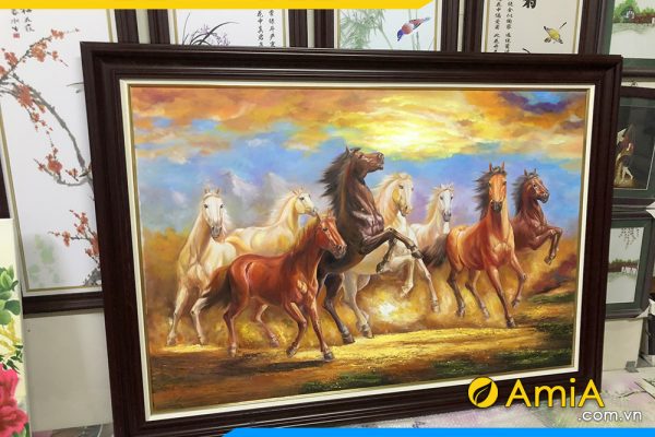 Bức tranh sơn dầu mã đáo thành công đẹp giá rẻ Hà Nội AmiA TSD 425