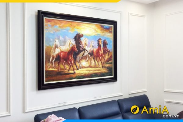 hình ảnh Bức tranh sơn dầu mã đáo thành công đẹp phòng khách AmiA TSD 425