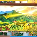 buc tranh son dau ruong bac thang dep tai cua hang amia tsd 548