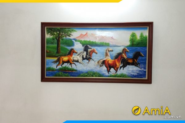 hình ảnh Mẫu Tranh sơn dầu ngựa phi nước đại đẹp Hà Nội TSD 430