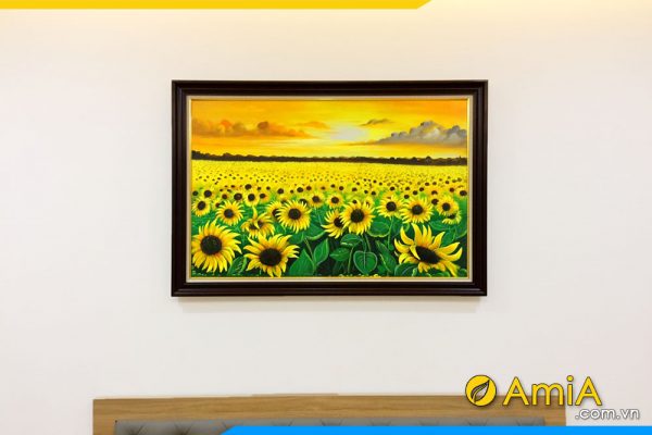 hình ảnh Mẫu tranh treo tường phòng ngủ hoa hướng dương tại Hà Nội TSD 429