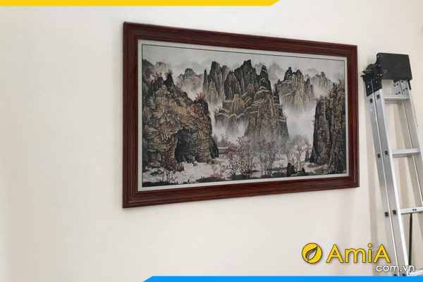 Hình ảnh Tranh núi đá phong thủy treo tường ý nghĩa AmiA 715