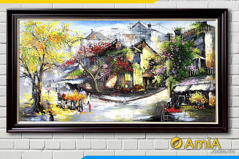 BRO5095 Tranh Treo Tường Canvas Hoa Sen 3D Cao Cấp Phòng Khách  BroCanvas  2023