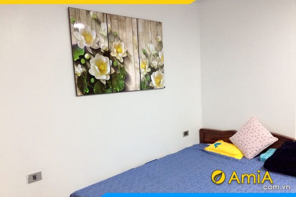 hình ảnh Bộ Tranh treo tường phòng ngủ hoa sen đẹp AmiA 1330