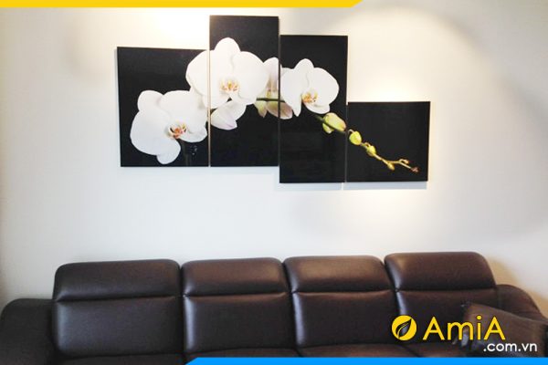 tranh treo tường đẹp hoa Lan trắng AmiA 199