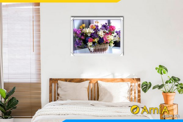 Hình ảnh Tranh bình hoa màu sắc treo phòng ngủ đẹp AmiA 1573