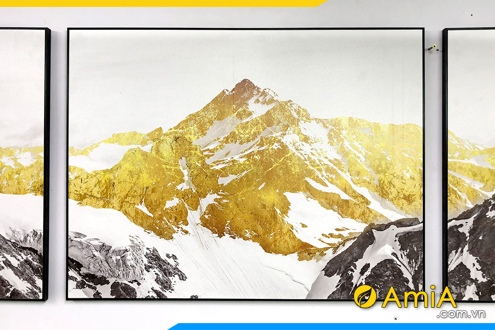 Hình ảnh Tranh canvas núi vàng treo tường đẹp hiện đại AmiA 2098
