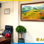 Hình ảnh Tranh đẹp ruộng bậc thang vẽ sơn dầu AmiA TSD 649