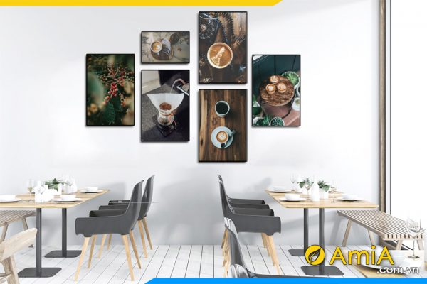 Bộ tranh canvas trang trí quán cafe AmiA 2405