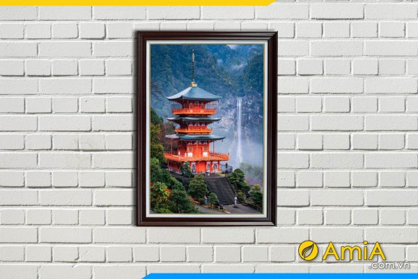 Hình ảnh Tranh treo tường thác nước đẹp Nhật Bản AmiA 2483