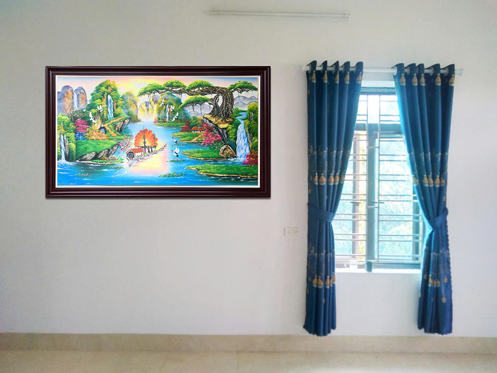 hinh anh tranh son thuy huu tinh son dau phong thuy y nghia
