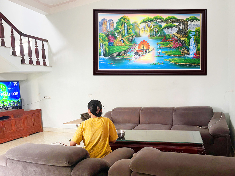 hinh anh tranh son thuy huu tinh son dau dep