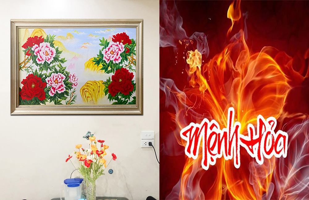 chọn mua tranh cho nguoi menh hoa giao ngay Ha Noi