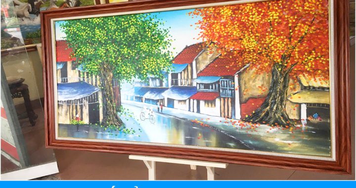mua buc tranh pho co ha noi tang tan gia Ha Noi giao ngay