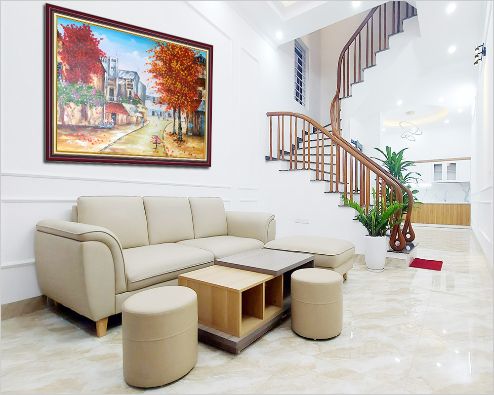 buc tranh ha noi treo tuong mua thu ha noi