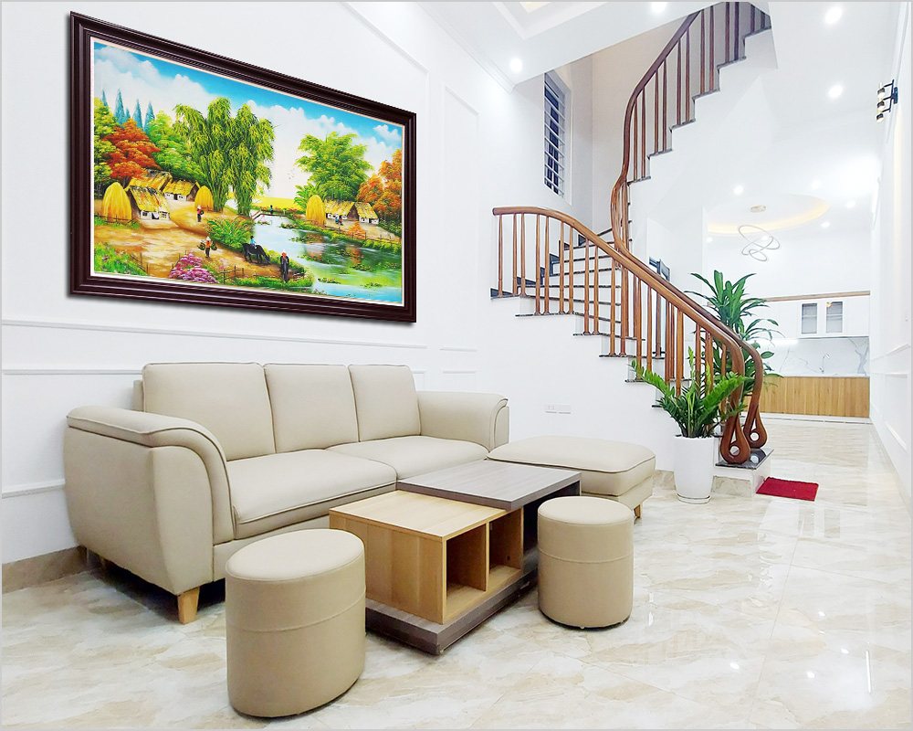 buc tranh ha noi treo tuong son dau lang que
