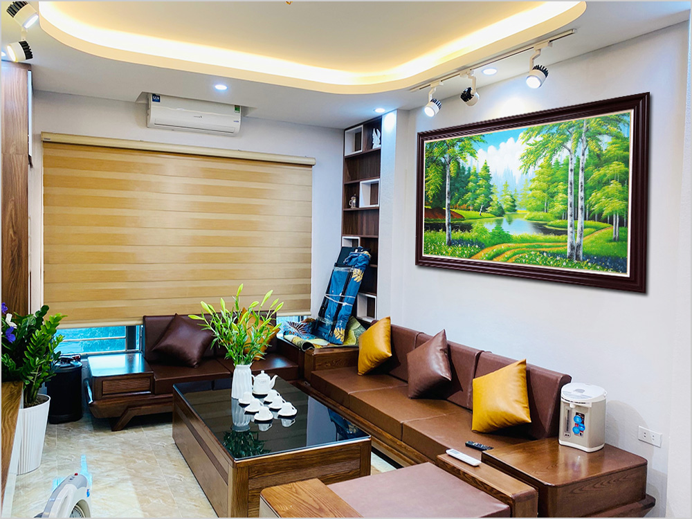 buc tranh ha noi rung cay xanh cho nguoi menh moc