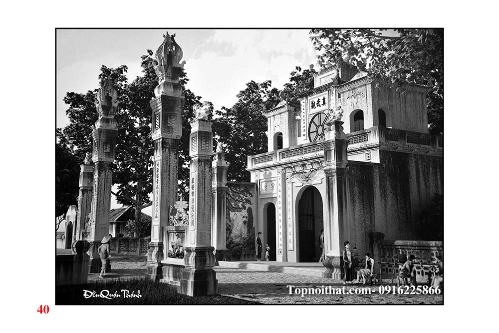 hinh anh tranh den quan thanh Ha Noi xua Tonkin