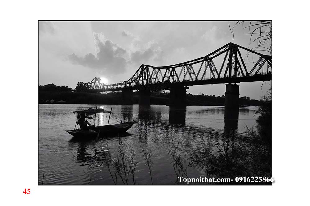 hinh anh tranh cau long bien Ha Noi xua cua tonkin