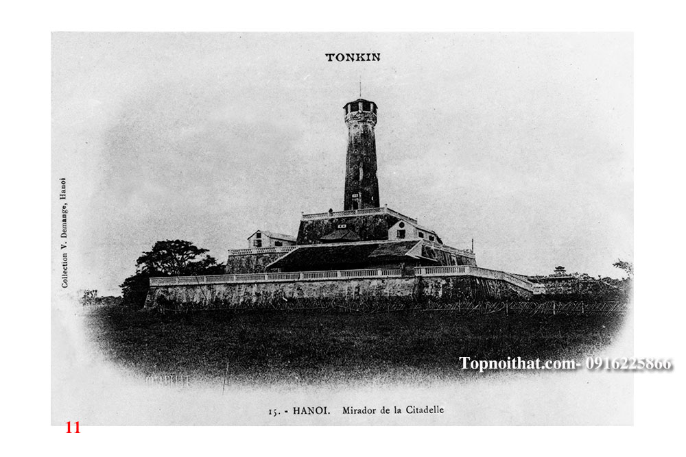 hinh anh tranh cot co Ha Noi xua Tonkin dep