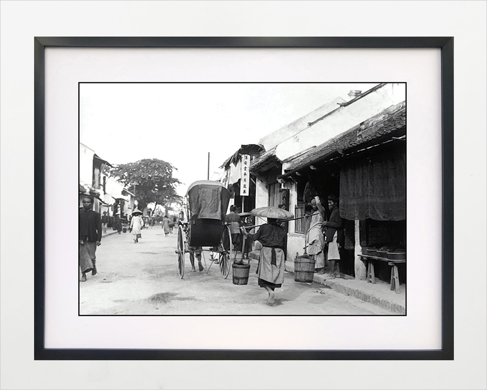 hinh anh tranh Ha Noi xua nguoi dan ong keo xe 1896