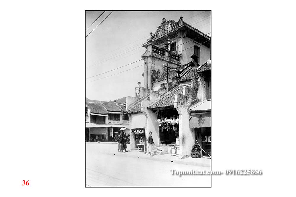 hinh anh tranh den trang ha noi xua pho 1928