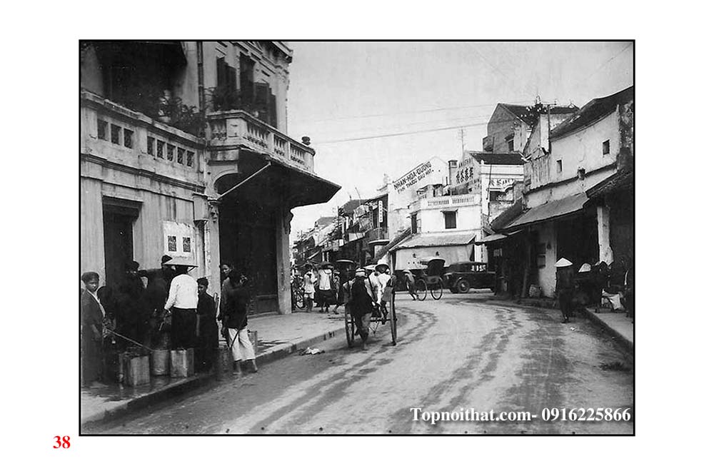 hinh anh tranh ha noi tonkin pho hang buom