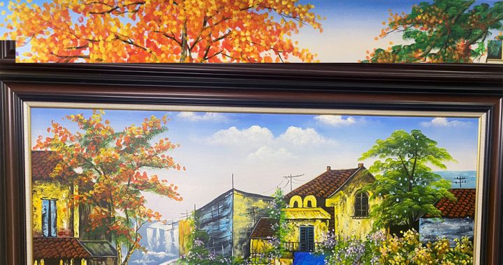 Tranh vẽ phố cổ Hà Nội đẹp