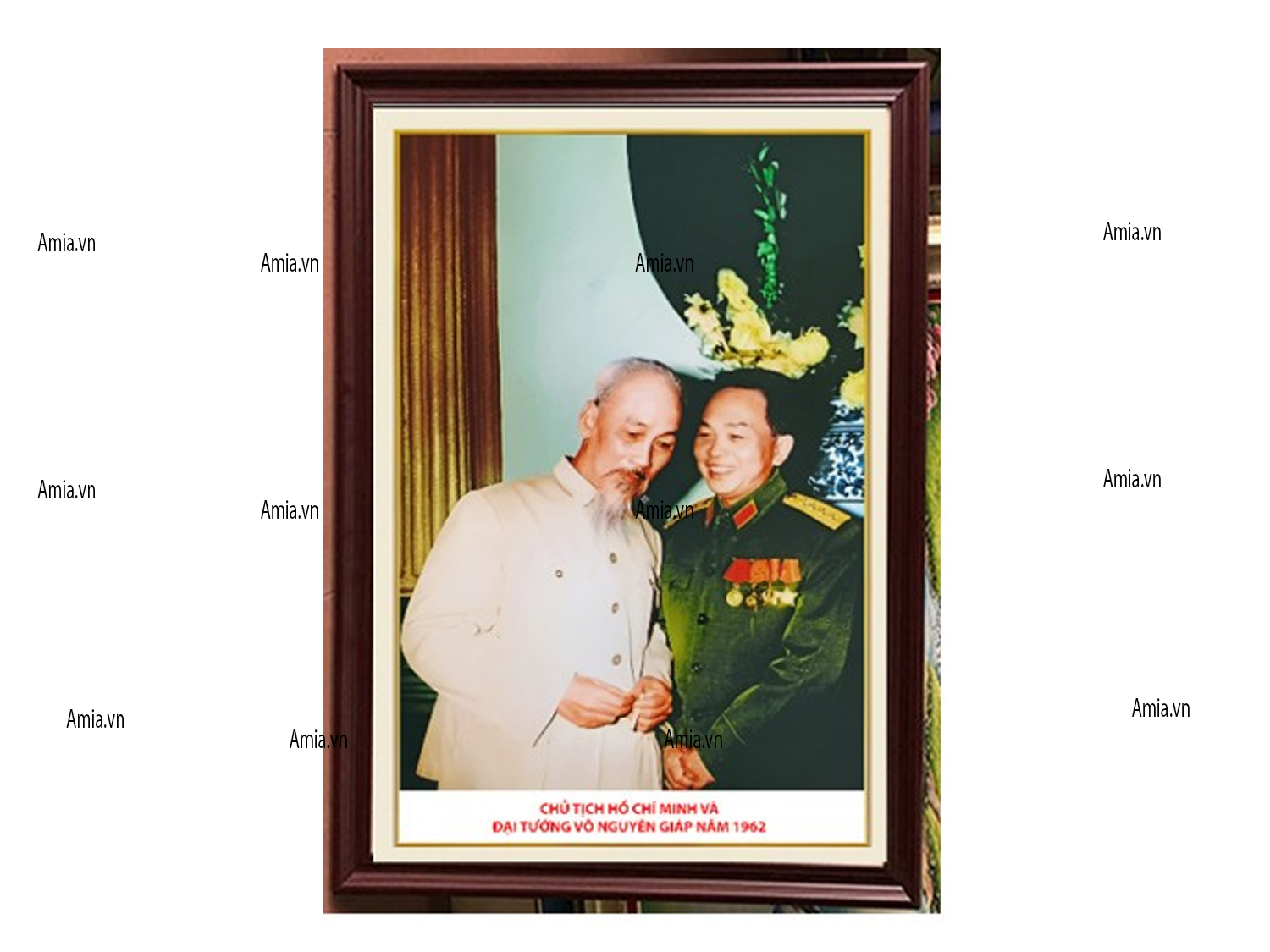 Tranh, ảnh Bác Hồ chụp cùng Bác Giáp màu BH08