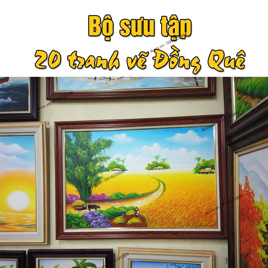 Bức tranh vẽ cảnh đồng quê mênh mông, bát ngát, không có nước hợp làm phong thủy cho người mệnh Kim, Thổ, Hỏa