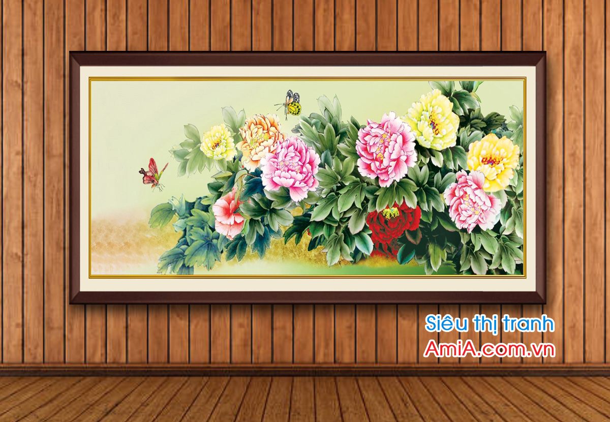 Tranh hoa mẫu đơn mang lại sự dễ chịu cho người nhìn